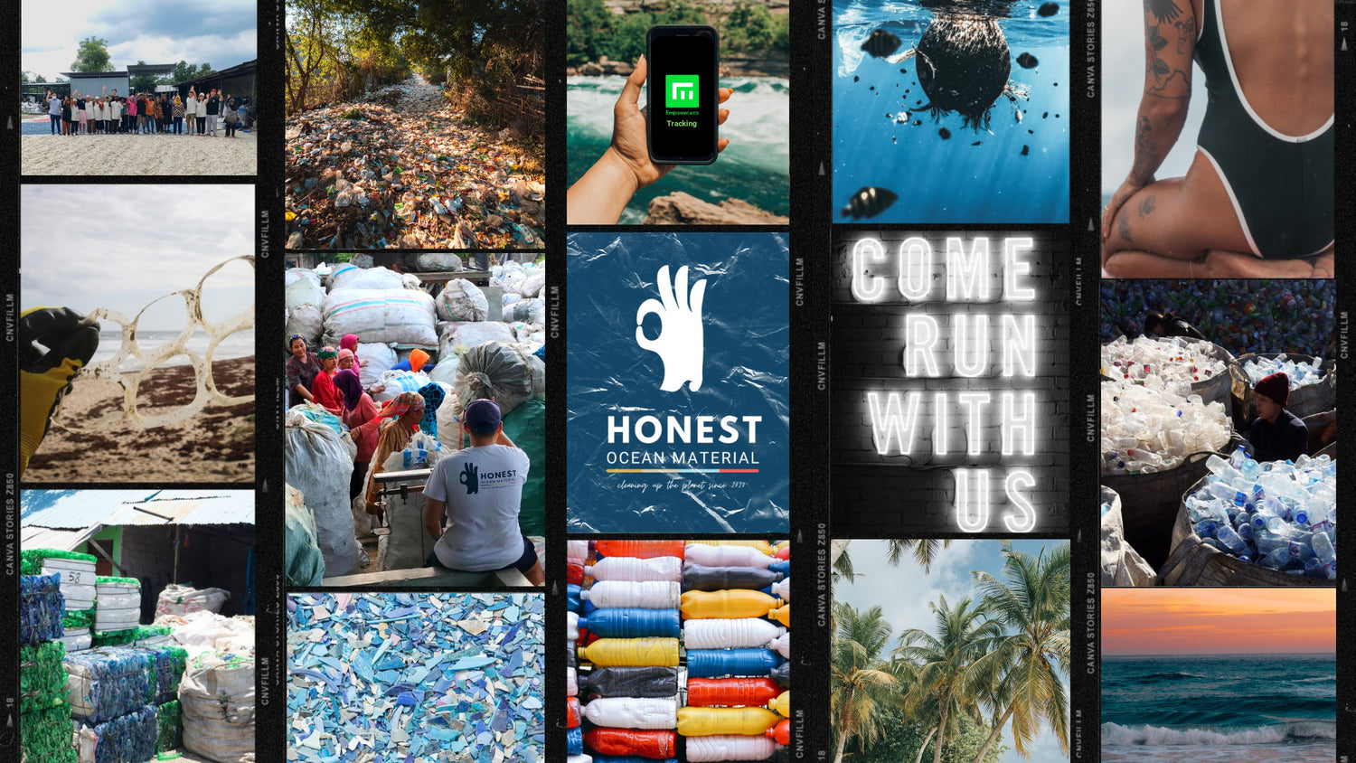 Honest Ocean Material - Plastic Waste Collection - Recycled Plastic Pellets - Community Collection across Indonesia