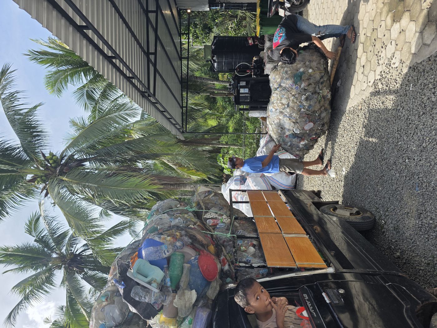 Collection truck unloading at the Honest MADE centre